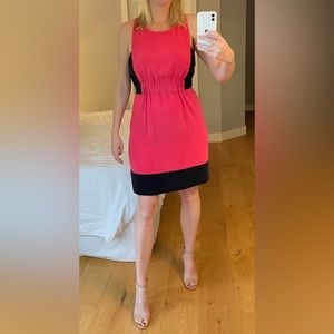 Rachel Zoe, size 8, pink and black dress.